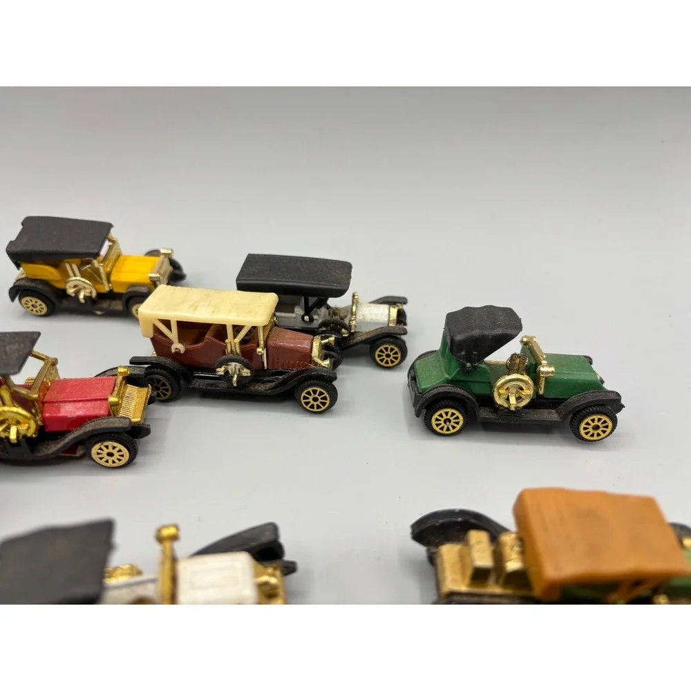 Vintage Miniature Diecast Antique Car Lot 14 Piece Set Early Motoring Models